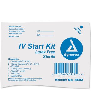 IV Start Kit, w/o Gloves, 50/cs