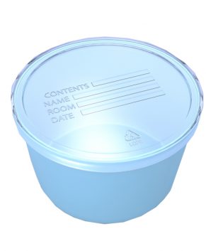 Denture cup w/lid, 250/cs