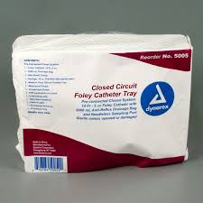 Closed Circuit / Closed System Foley Catheter Tray, 12 FR, 10/cs