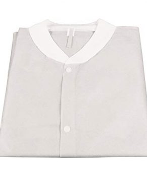 Lab Coat w/o Pockets, White, Small, 3bags/10pcs/cs
