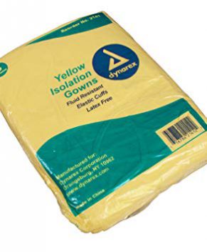 Isolation Gown Fluid Resistant, Universal, Yellow, 10/5/Cs