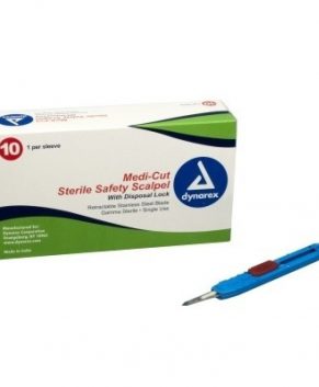 Medicut Safety Scalpels Sterile, #10, 10/Bx