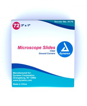 Microscope Slides, Clear, corner grounded, 3
