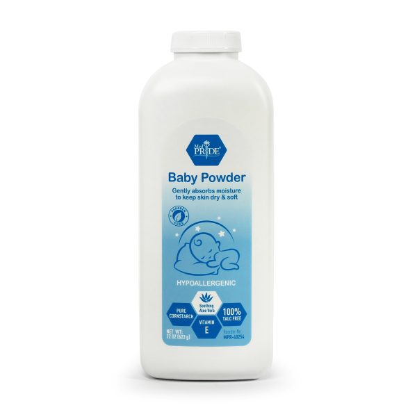 Baby Powder w/seal - White Bottle - 22 oz
