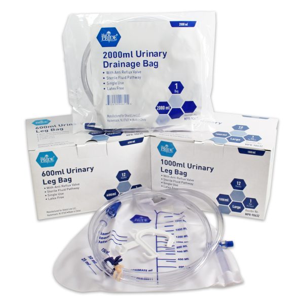 Urinary Drainage Bags - 2000ml, Sterile - 20/cs.