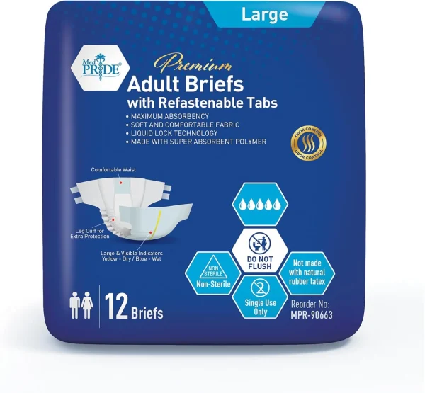 Adult Briefs - Lg - 6/12/cs.