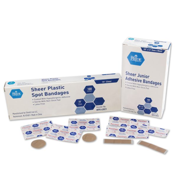Adhesive Bandage - Sheer Spot 7/8", Sterile - 48/100/cs.