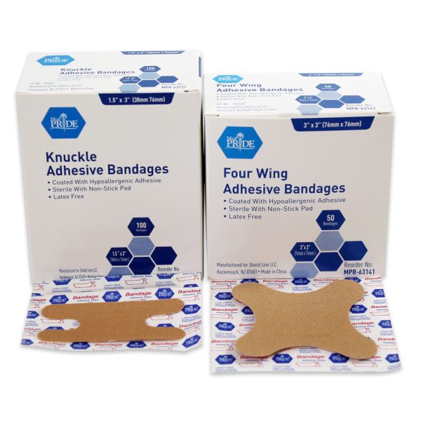 Adhesive Bandage - Fabric Knuckle 1.5" x 3", Sterile - 24/100/cs.