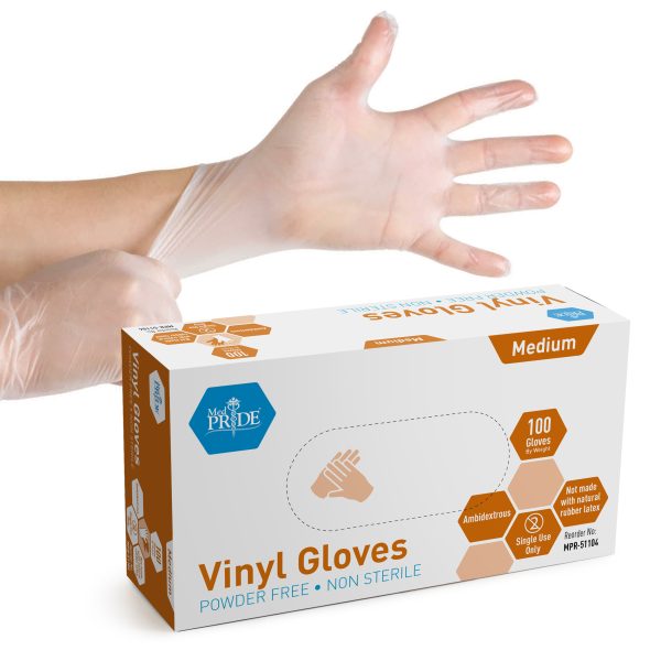 Vinyl G.P. Gloves - Md - N/S - Powder Free - 10/100/cs.
