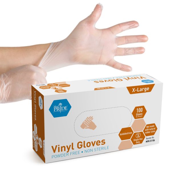 Vinyl G.P. Gloves - XL - N/S - Powder Free - 10/100/cs.