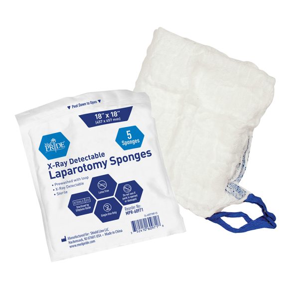 Laparotomy Sponge - Prewashed - Sterile - X Ray Det - 18"x18" - 40/5/cs.