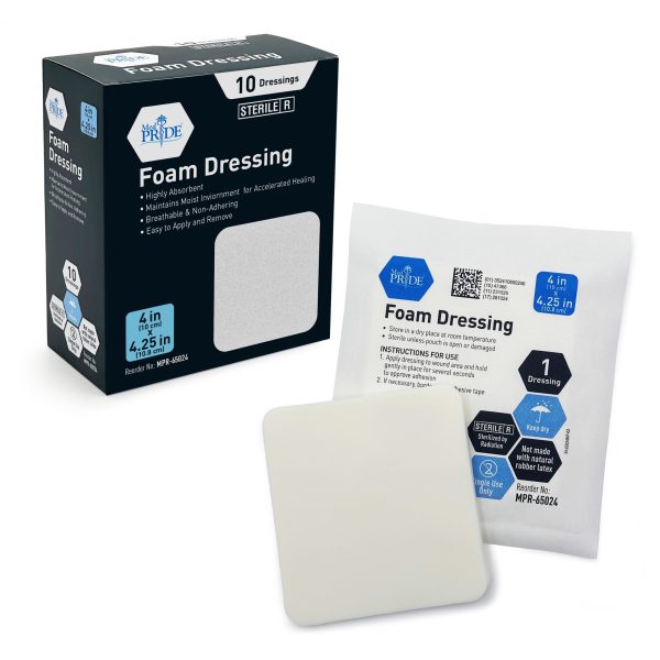 Foam Dressing 4x4.25 - 20/10/cs.