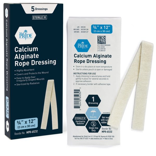 Calcium Alginate Rope Dressing 2cm x 12'' - 12/5/cs.