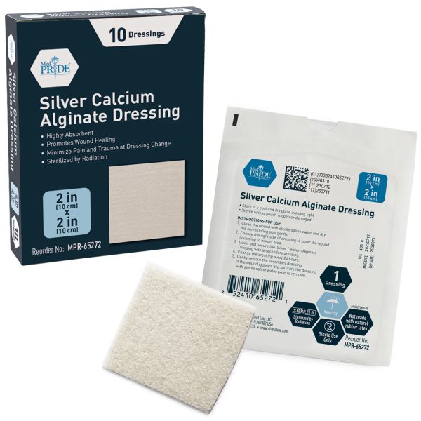 Silver Calcium Alginate 2x2 - 10/10/cs.