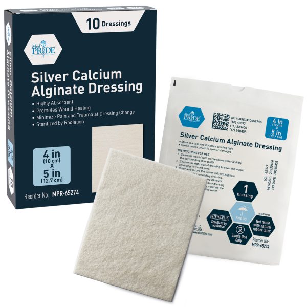 Silver Calcium Alginate 4x5 - 10/10/cs.