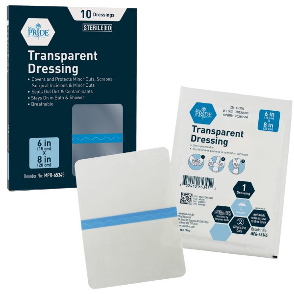 Transparent Dressing - 6" x 8"- 8/10/cs.