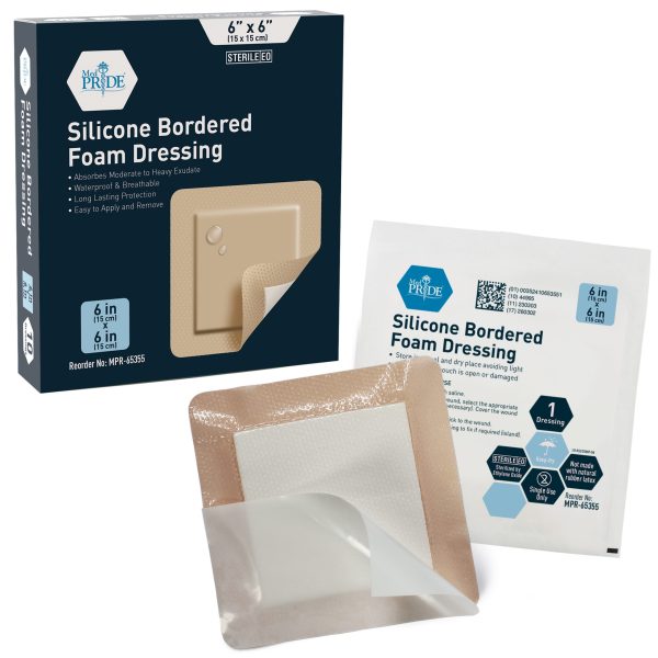 Silicone Border Foam - 6"x 6"-20/10/cs.