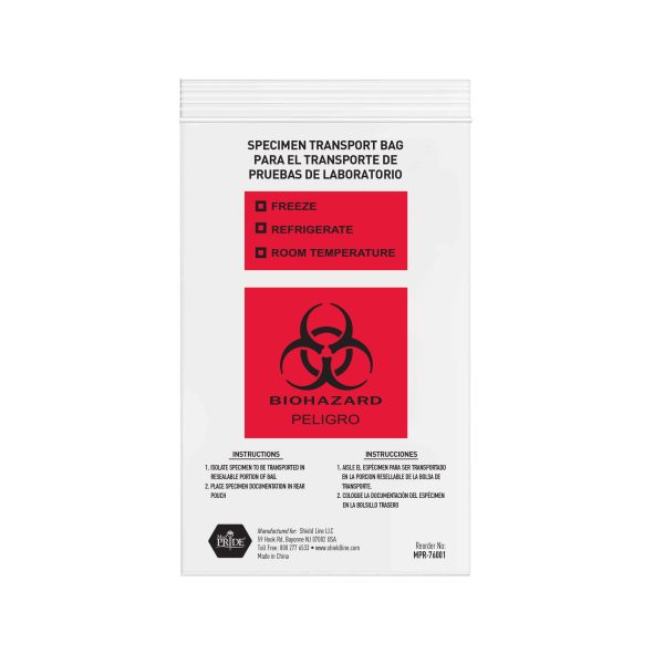 Biohazard Bags 6x9 - 10/100/cs.