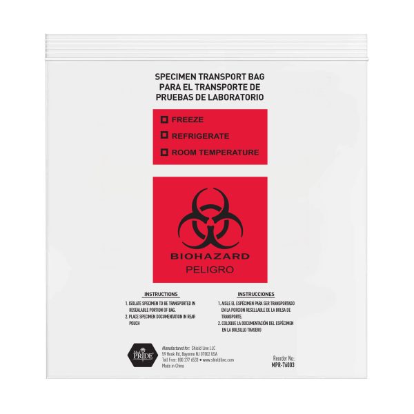 Biohazard Bags 10x10 - 10/100/cs.