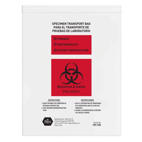 Biohazard Bags 12x15 - 10/100/cs.